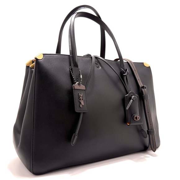 Coach 1941 Cooper Carryall Black Glovetanned Leather Satchel Top Handle - Picture 3 of 16